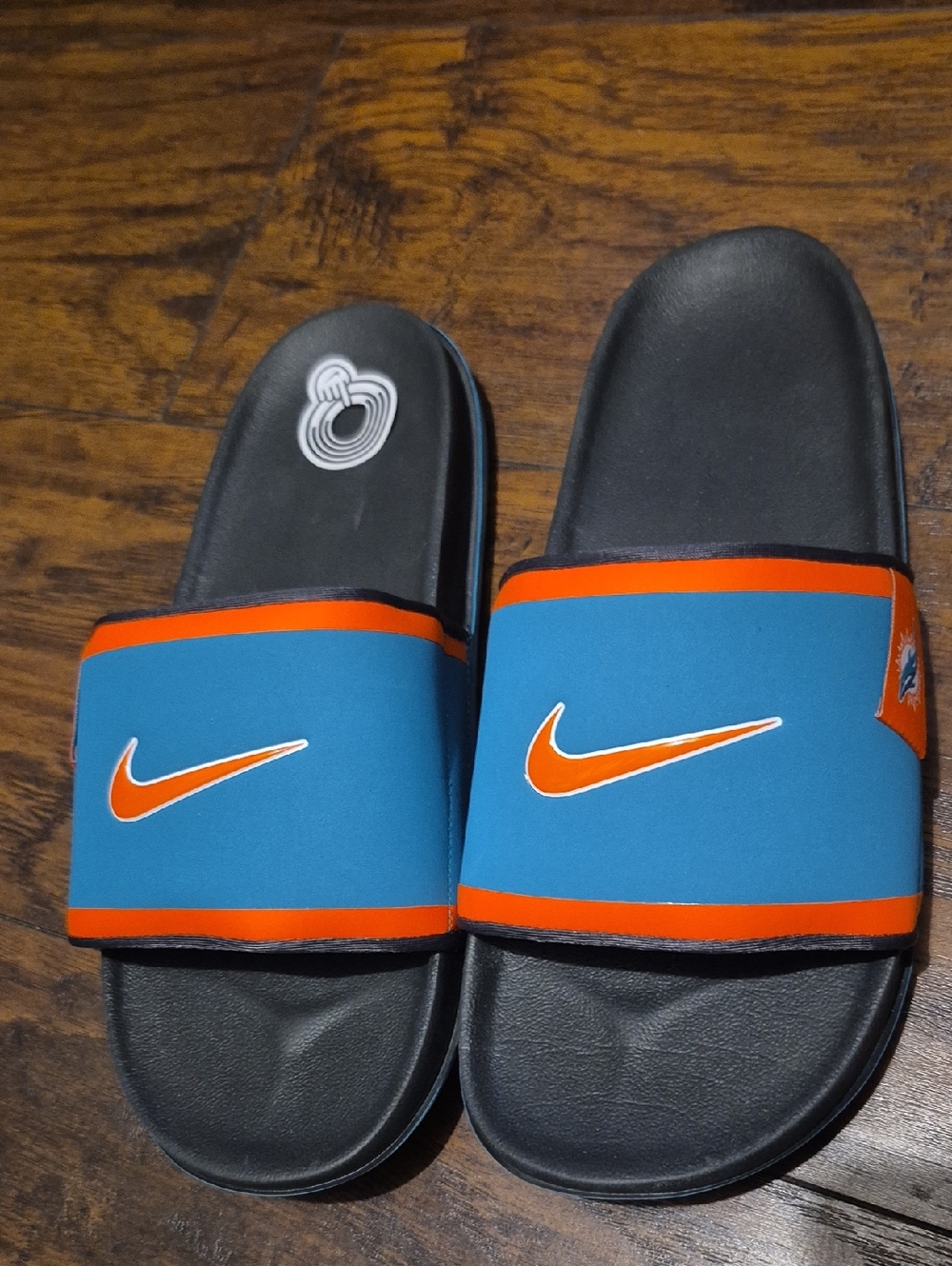 Nike Blue & Orange Slide Sandals